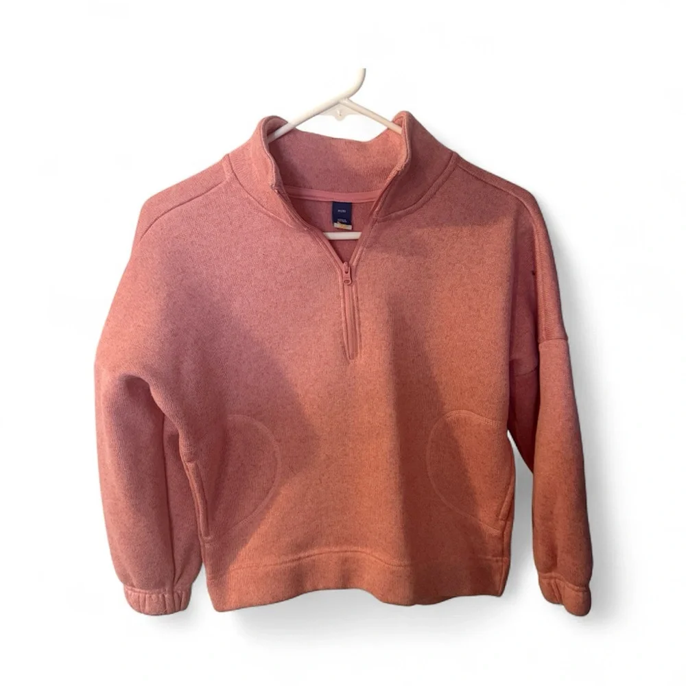 Old Navy Kids Half-Zip Sweatshirt Pink Sz 8